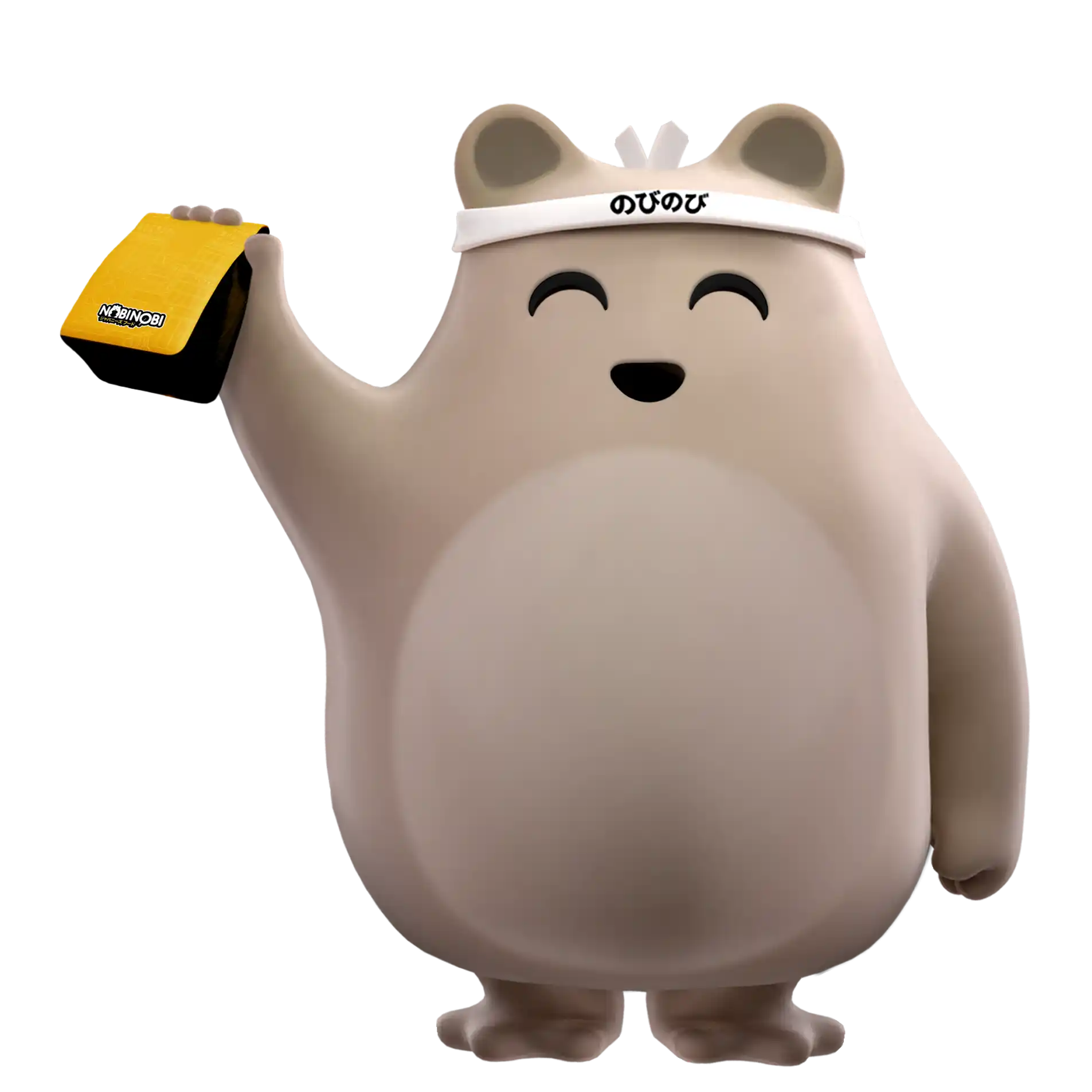 La mascotte Nobi Nobi présente les plats